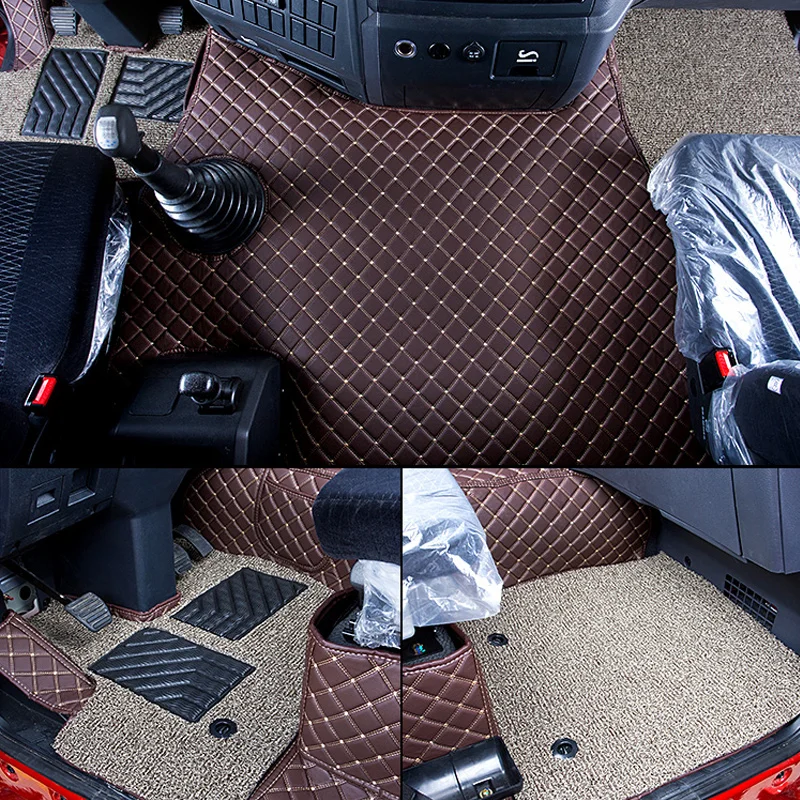 Foor Mats for Shacman X3000 Special Full Surround Foot Pad Cab Interior Leather Single Layer Decoration Supplies