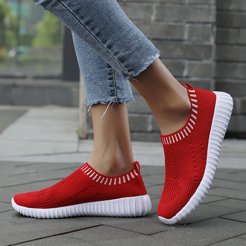 Women Casual Sneakers Mesh Breathable Sport Shoes for Woman Vulcanized Shoes Summer Female Socks Walking Shoes Woman Footwear