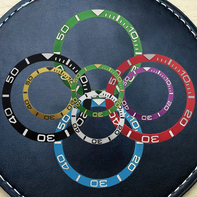 

38mm Incline Aluminium Bezel Insert Fits SKX007 SKX009 SRPD GMT SUB Watch Case NH35 NH36 4R35 Movement Men Watch Refit Parts