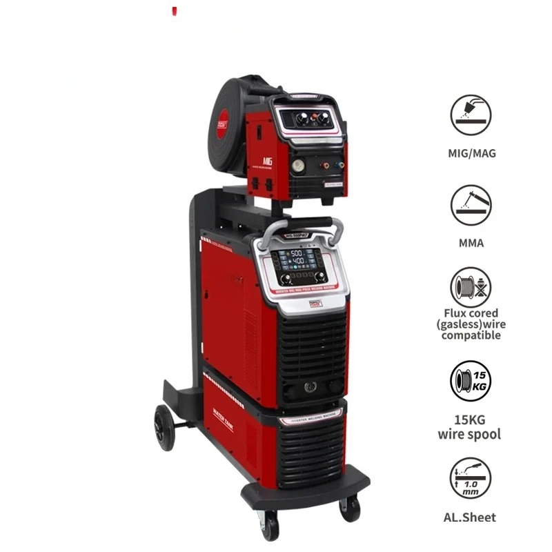 ماكينة لحام صناعية مزدوجة النبض 500amp Mig Mag Tig 50 مللي متر ماكينة لحام ألومنيوم فولاذية معدات لحام عالية الجودة #1