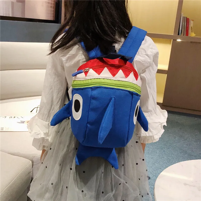 Cute Cartoon Shark Kids Bags Baby Harness Backpack Boy Girl School Bags Anti Lost Harnesses Leashes Toddler Kindergarten Bags