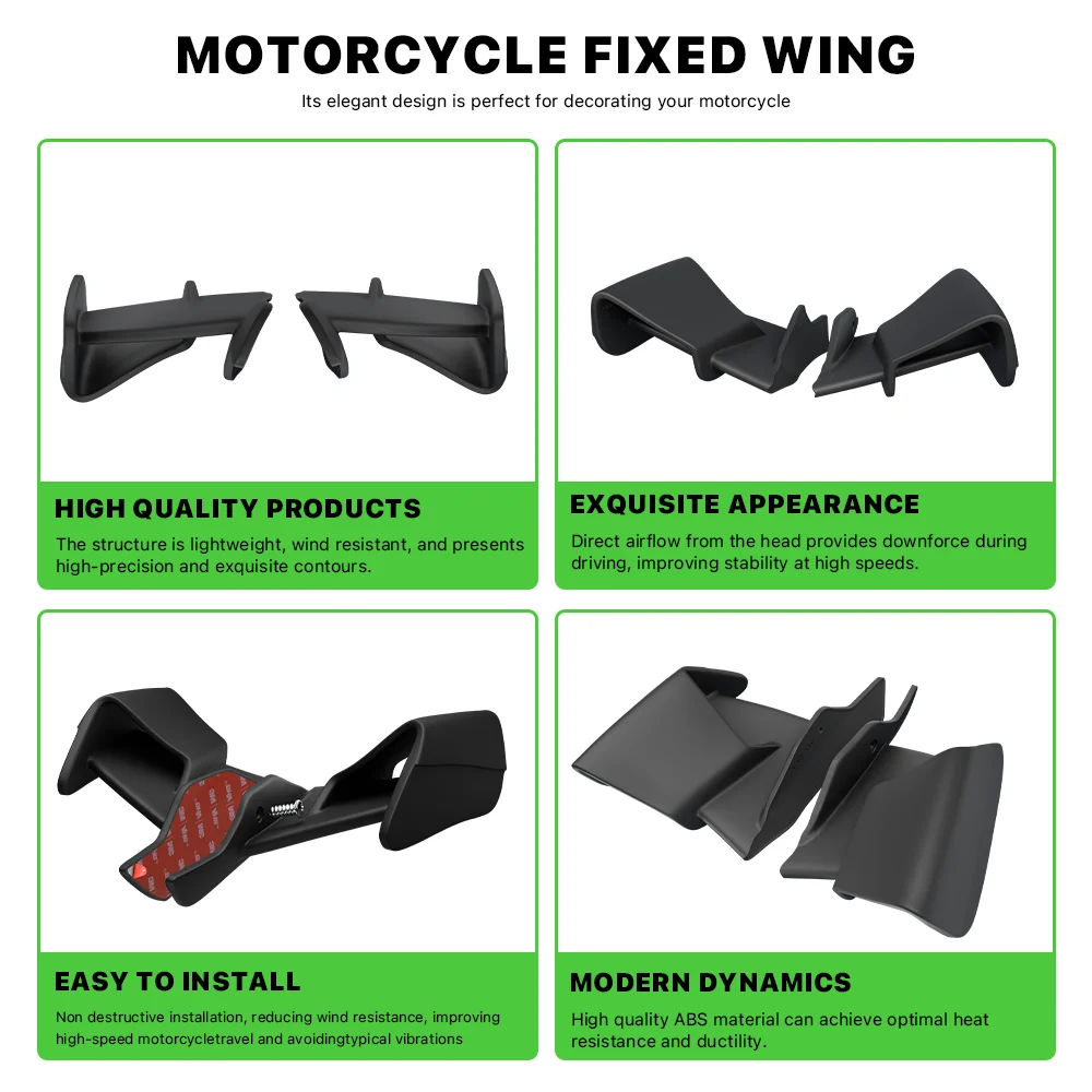 لكاواساكي ZX-25R/SE ZX4R ZX-4R ZX4RR ZX4RR ZX4RR ZX4-RR 2020-2024 دراجة نارية ثابتة الجناح ، الجانب المفسد ، الجناح الأمامي ، الجناح الصغير