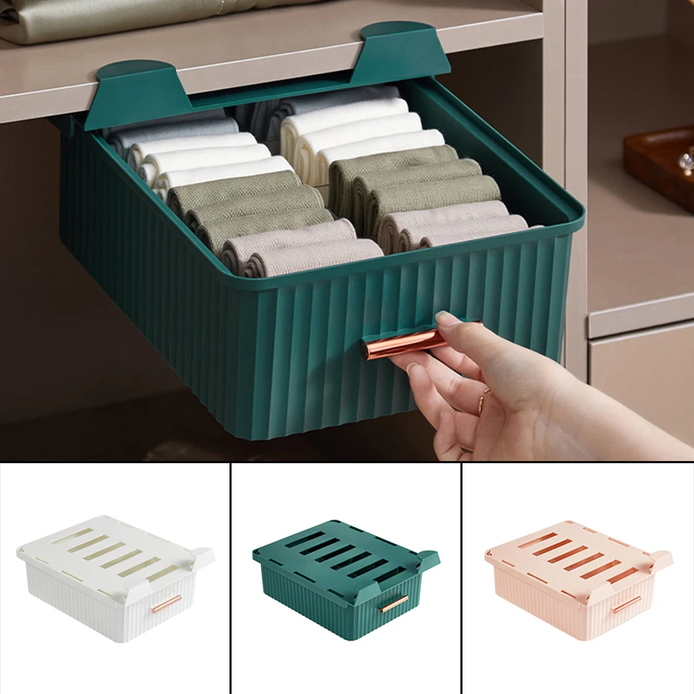 Drawer-type Underwear Box Punch-free Wardrobe Storage Box For Storage Panties Bikini