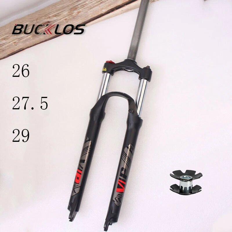 

BUCKLOS 26 Suspension Front Fork 27.5 29 Mountain Bike Fork 100 Travel Mechanical Bicycle Fork Fit Disc Brake MTB Part