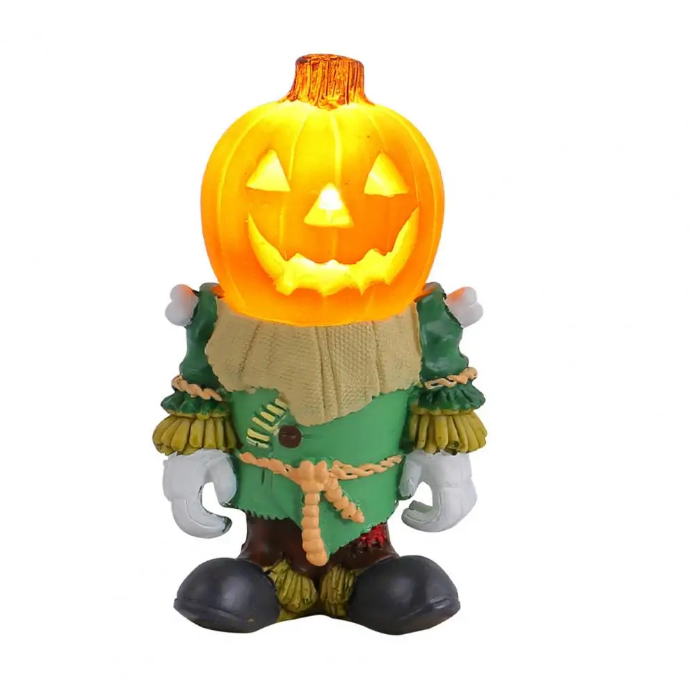 

High-quality Halloween Decoration Led Pumpkin Knight Statue Halloween Table Ornament Glowing Skeleton Head Decorative Light