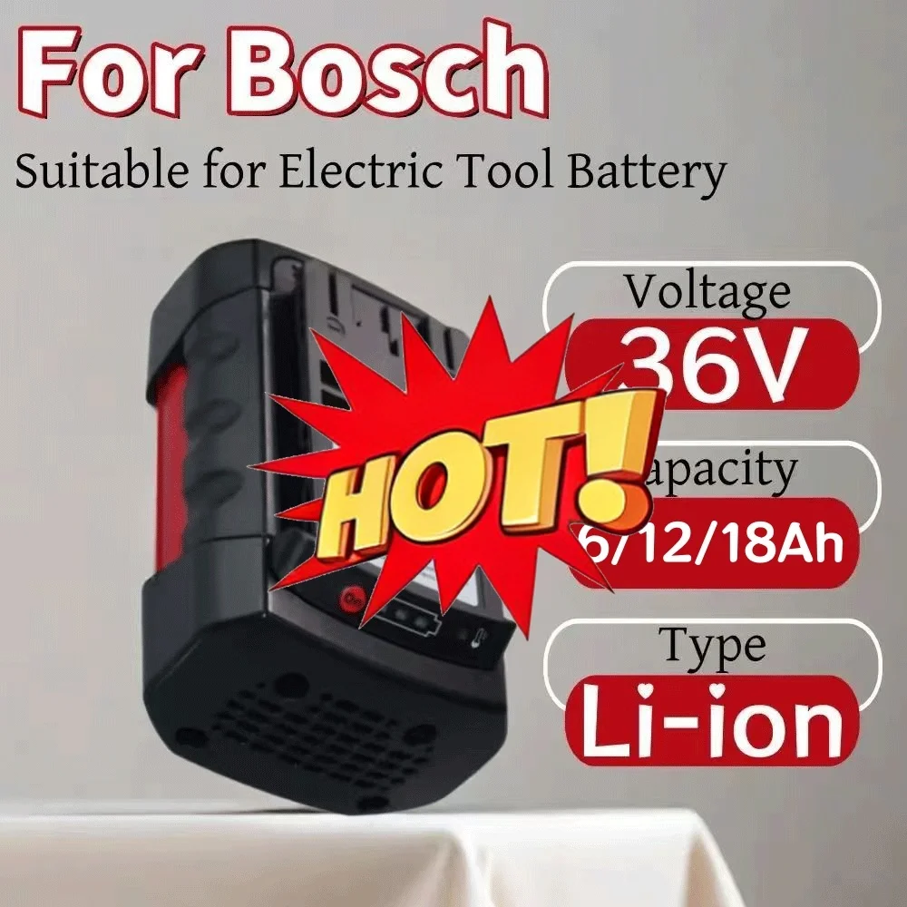 🔧🔧100% New 36V 6.0Ah 12.0Ah 18.0Ah For BOSCH Li-ion battery Compatible with BAT4030 BAT4040 BAT4050 BTA4060+charger