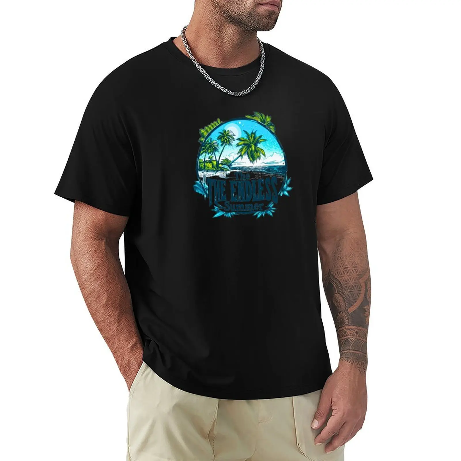 The Endless Summer in a Tropical Paradise T-Shirt man t shirts cotton T-Shirt