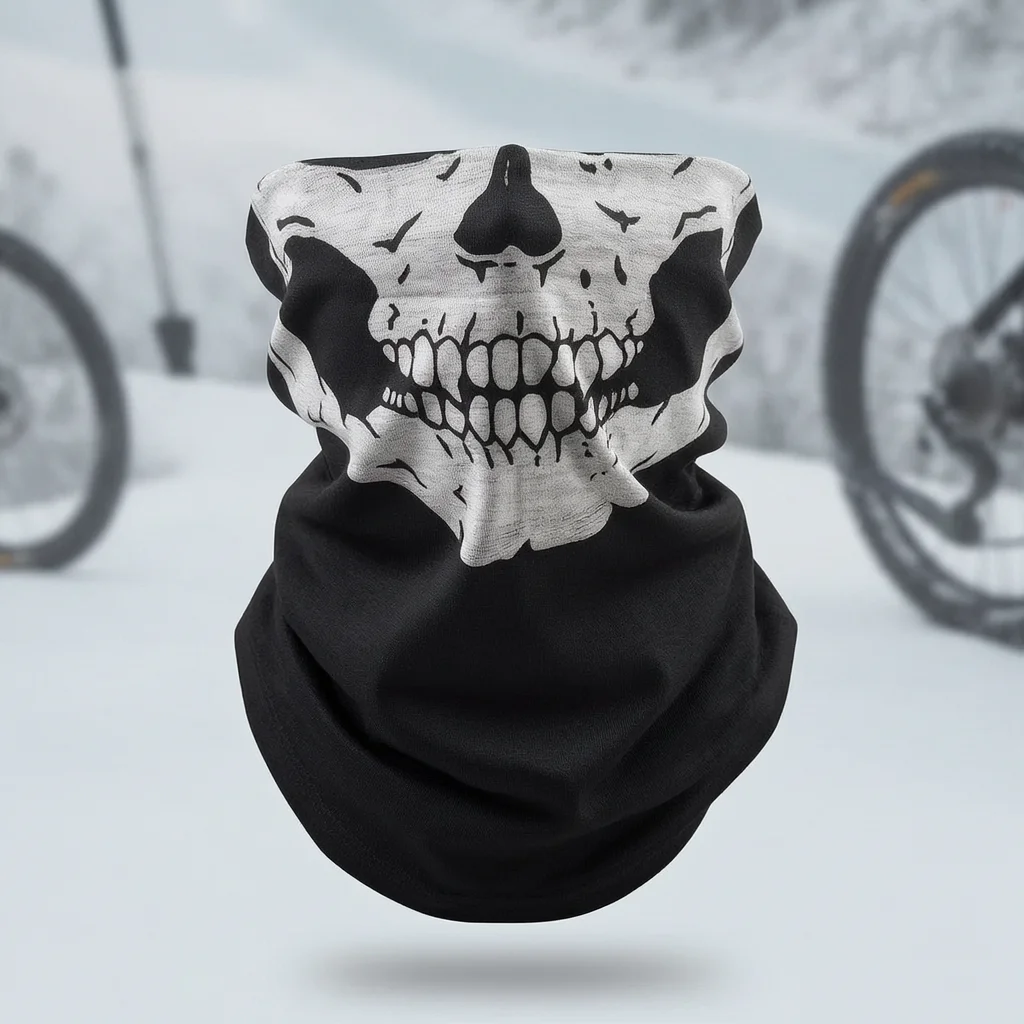 Balaclava Ski Mask - Halloween Balaclava Face Mask Skull Print