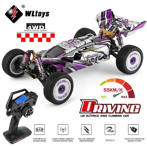WLtoys 124019 1:12 4WD 55Km/H RC 경주용 차 원격 제어 고속 오프로드 드리프트 충격 흡수 성인 학생 소년 장난감 키즈 선물