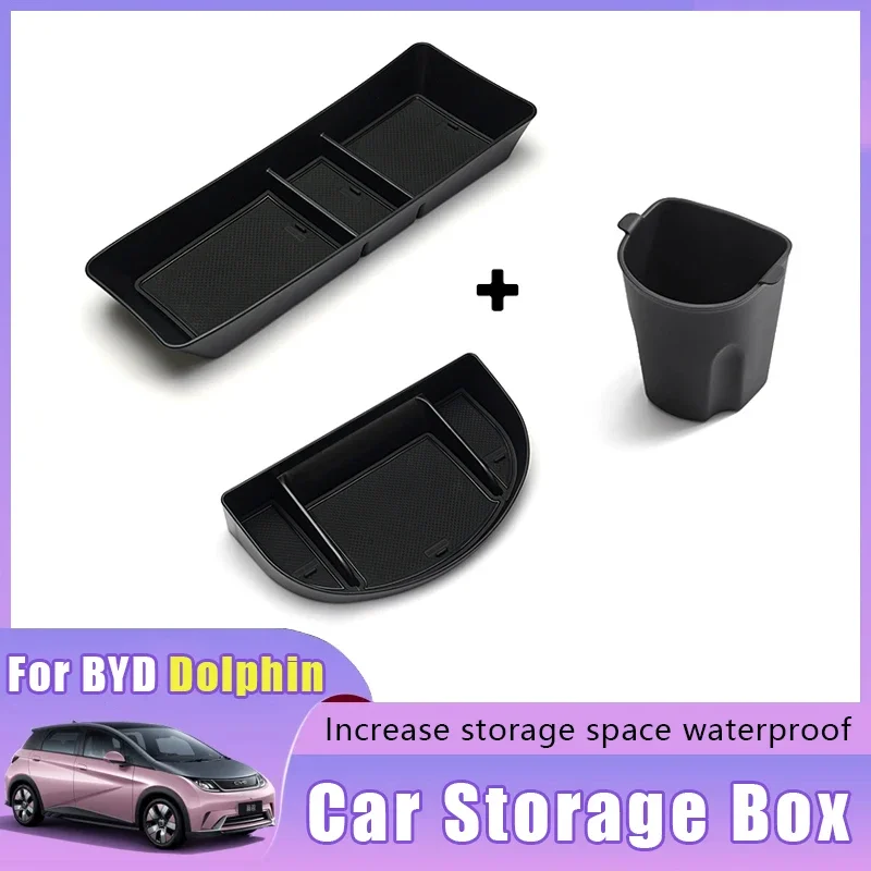 Car Central Control Screen Rear Storage Box Applicable To BYD Dolphin Paper Towel / Key Organizers Tray Automobile Modification