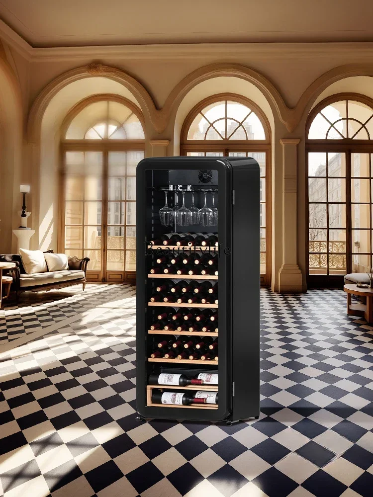 

yj5Constant Temperature and Humidity Household Tea Embedded Living Room Ultra-Thin Refrigerated Ice Bar Refrigerator