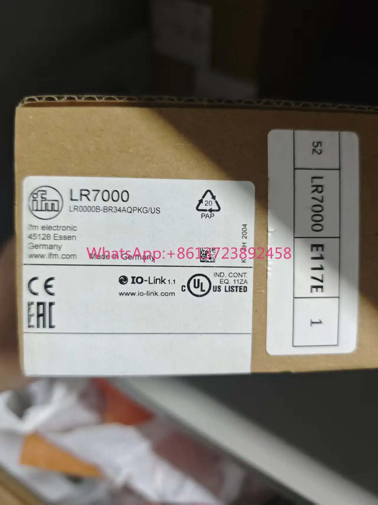 

IFM Ifm LR7000 Model: LR0000B-BR34AQPKG/US High Quality