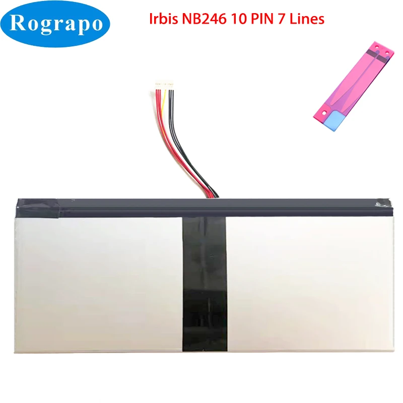 para Irbis Nb246 Notebook Portátil Bateria 10 Pinos Fio Plug Novo 7.6v 4800mah
