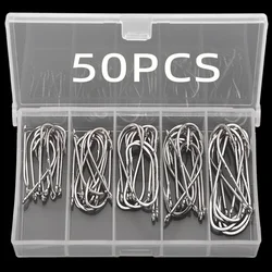 Aorace-Fishing Hooks, Sea Barbed Fishing Lures, Shank Beak, Live Bait Holder, Carp Fishing Jig, Worm Hooks Accessories ,50Pcs
