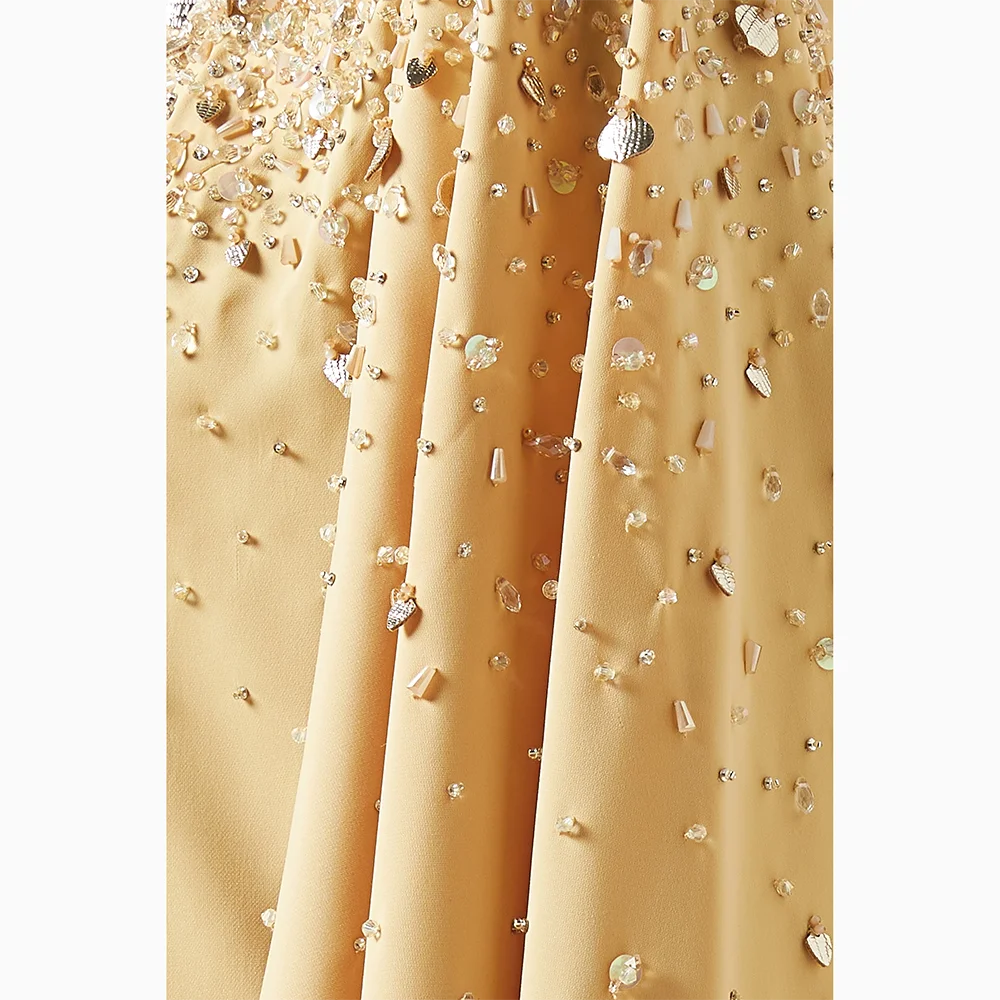 Klassieke avondjurken Eén schouder galajurken A-lijn Formele gelegenheid Kristal Enkellange avondjurk op maat