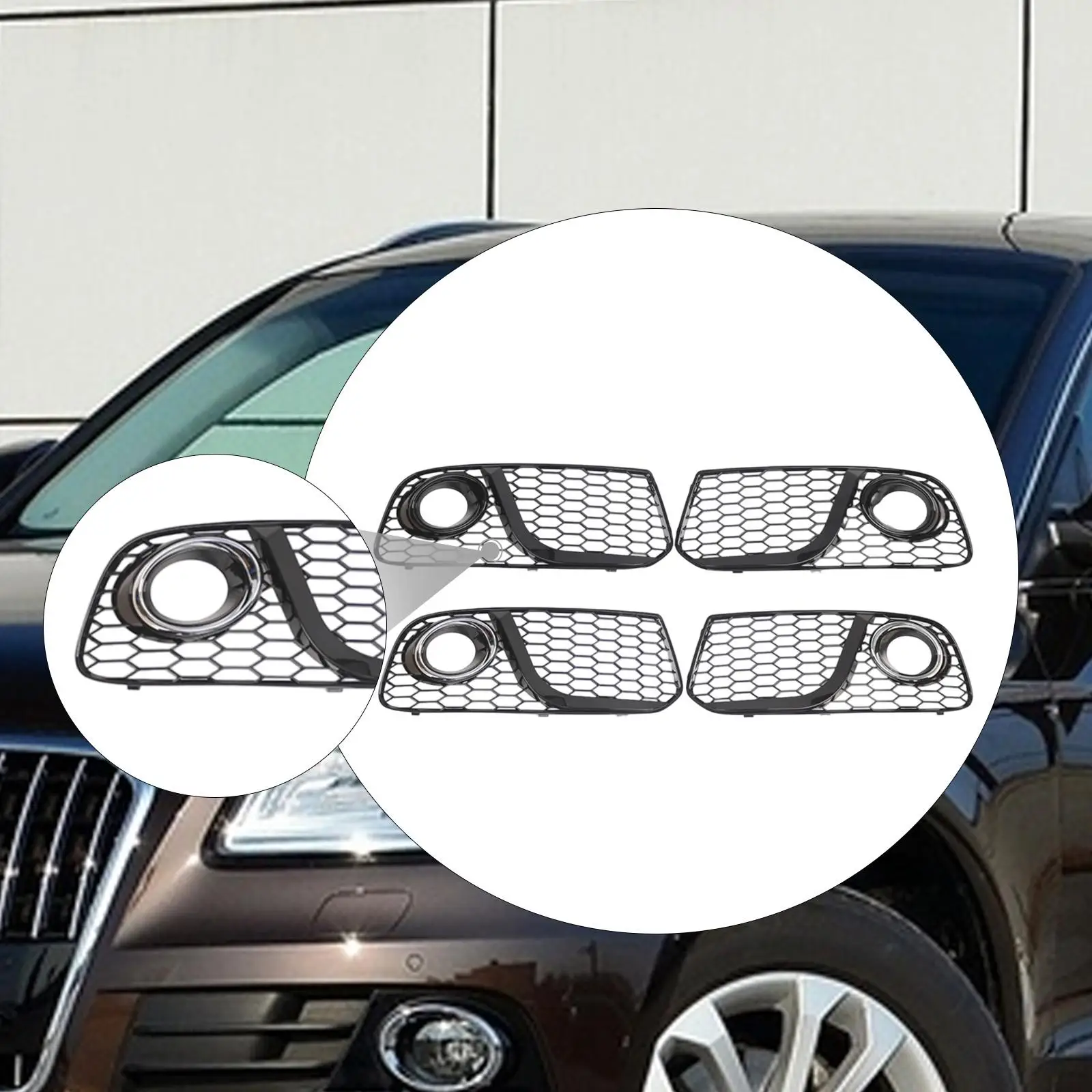 

Front Fog Light Grill Grille Cover Auto Accessories Easy Installation High