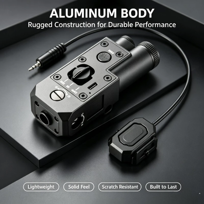 20mm Rail Mount Light Component, M300 Strobe White LED & Green IR Indicator for Outdoor Practical Scenarios