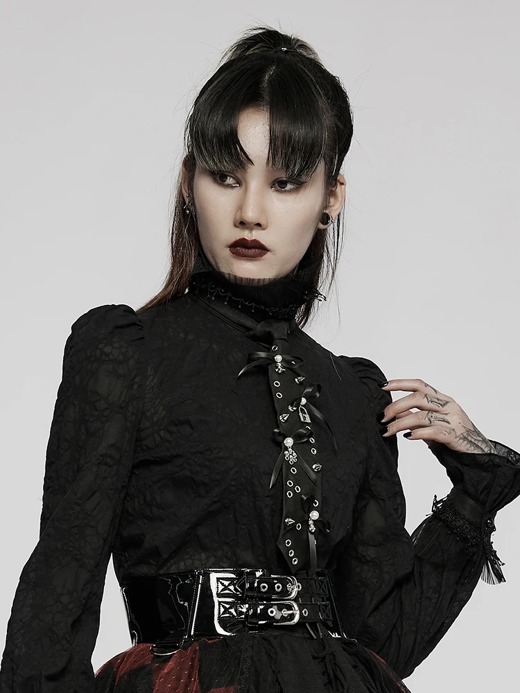 

Punk Style Dark Girl Tie Cute Skeleton Head Metal Bow Tie Dark Lolita Fashion Accessories Personality Match All Seasons