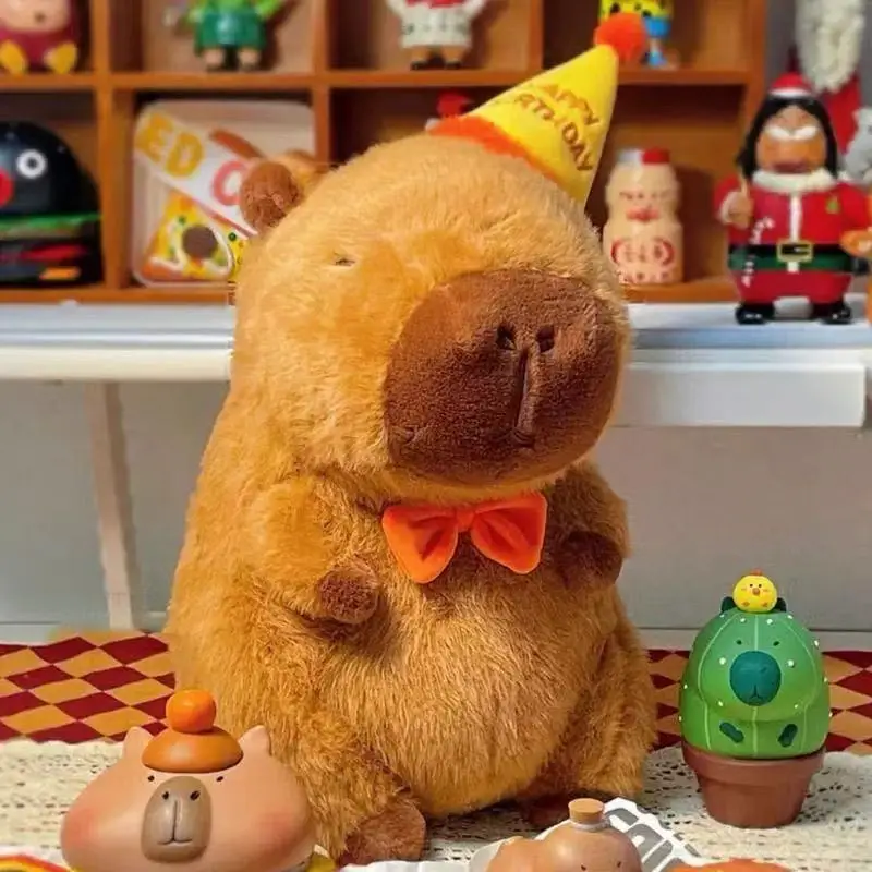 23cm Capybara Plush Simulation Capibara Anime Fluffty Toy Cute Doll Stuffed Animals Soft Doll Plush Christmas Thanksgiving Gift