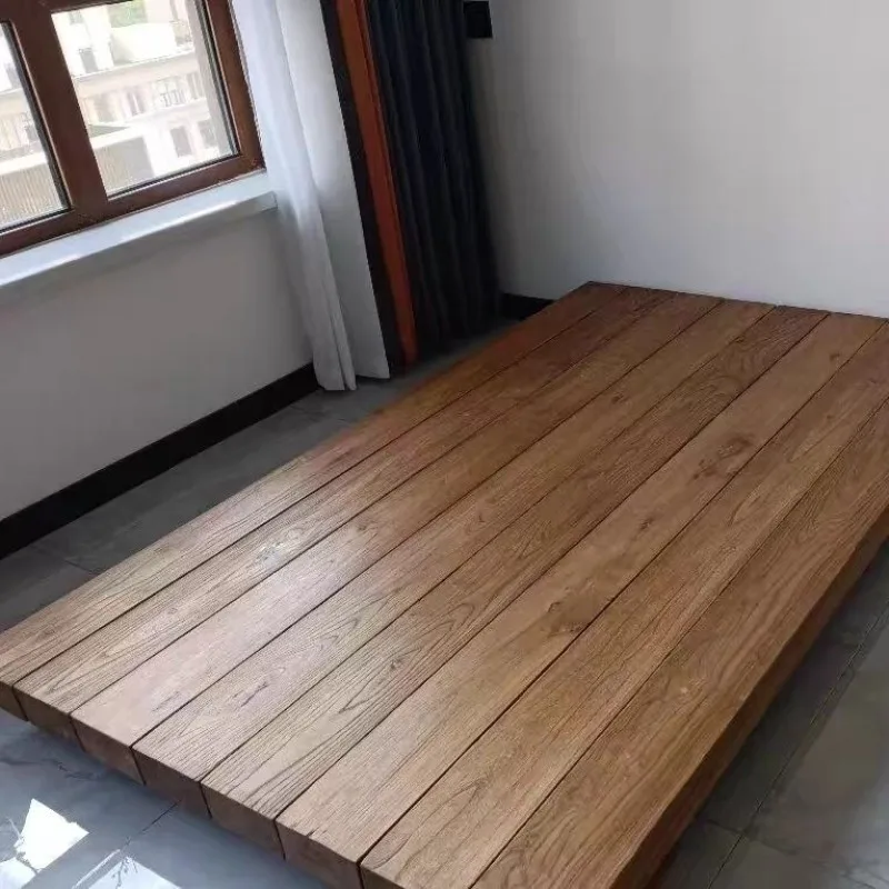 

Old elm solid wood tatami balcony tatami bedroom bed