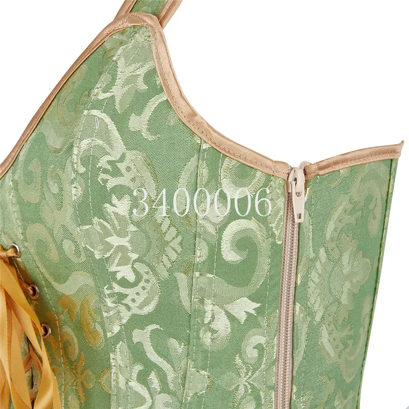 Корсеты и бюстье Caudatus, атласный сексуальный парчовый корсет с бретелями, жаккардовый корсет на молнии больших размеров, жилет, винтажный черный