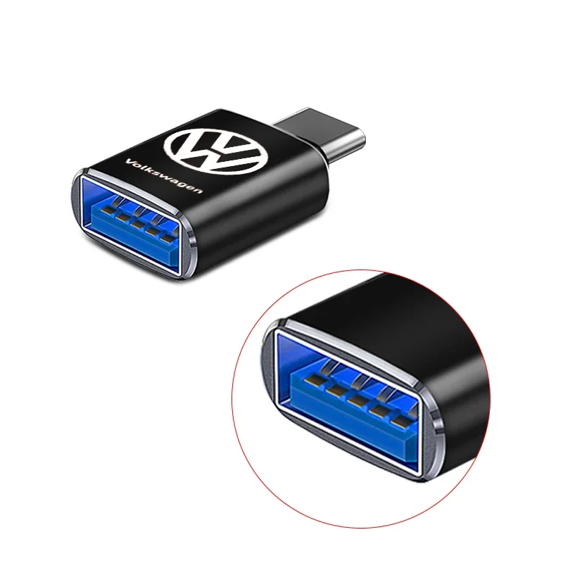 Car Type-C Turn USB3.0 Adapter Auto Converter Interior Parts For Volkswagen Lavida POLO Tiguan Passat Golf EOS Scirocco Jetta CC