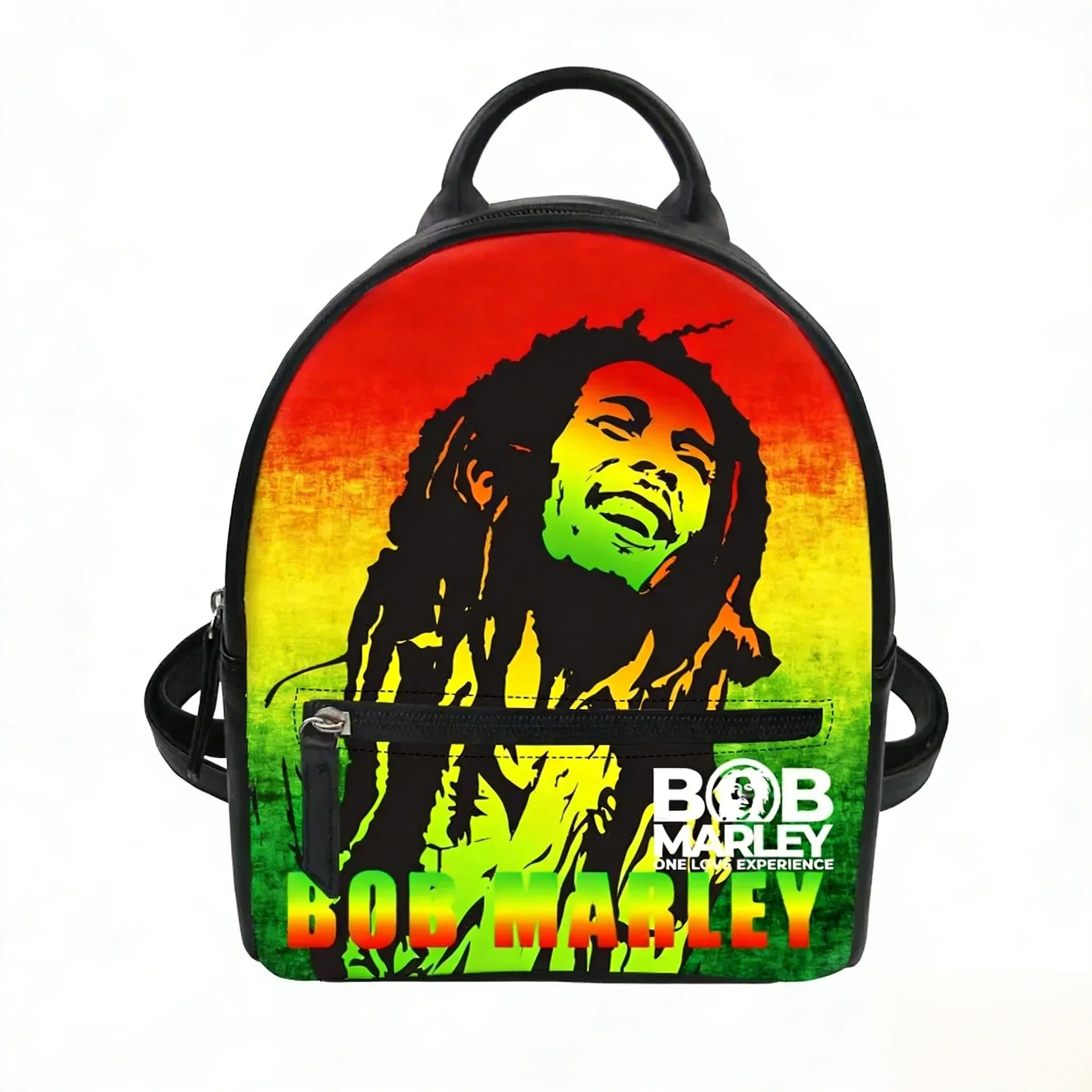 

Кожаная дорожная сумка-рюкзак Bob Marley Reggae Jamaican singer Custom Backpack Purse Carter Schoolbags Double Shoulder Bag Mini Daypack Leather Travel Bag