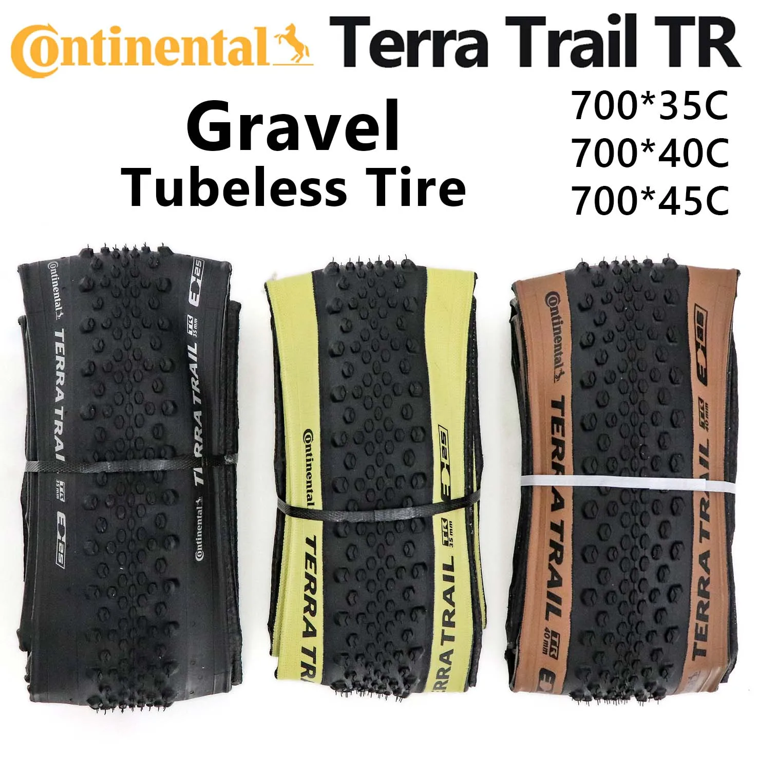 Continental Terra Trail 700c Tubeless Ready tire Cyclocross Gravel 700x40/45c Road bike Folding TLR Tyre Brown