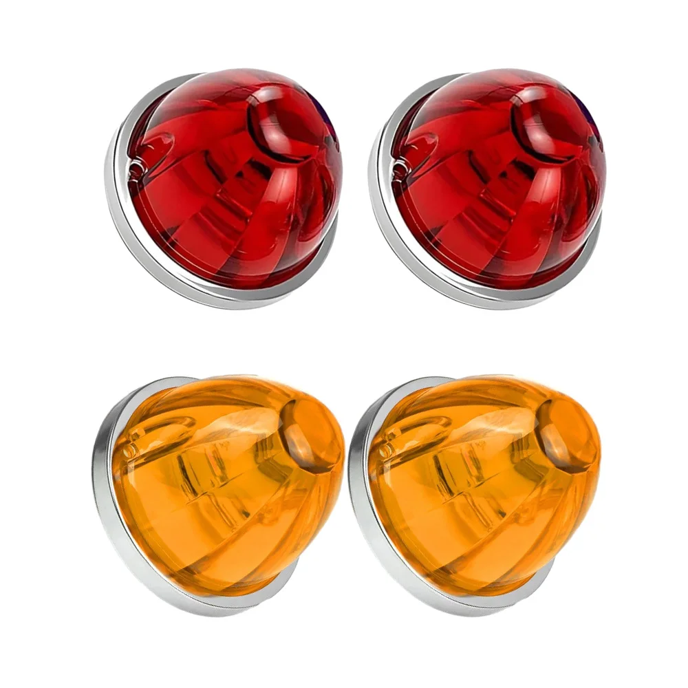 

2pcs 12V-24V LED Watermelon Side Marker Lights Car Truck Side Marker Signal Indicator Trailer Waterproof Car Clearance Light
