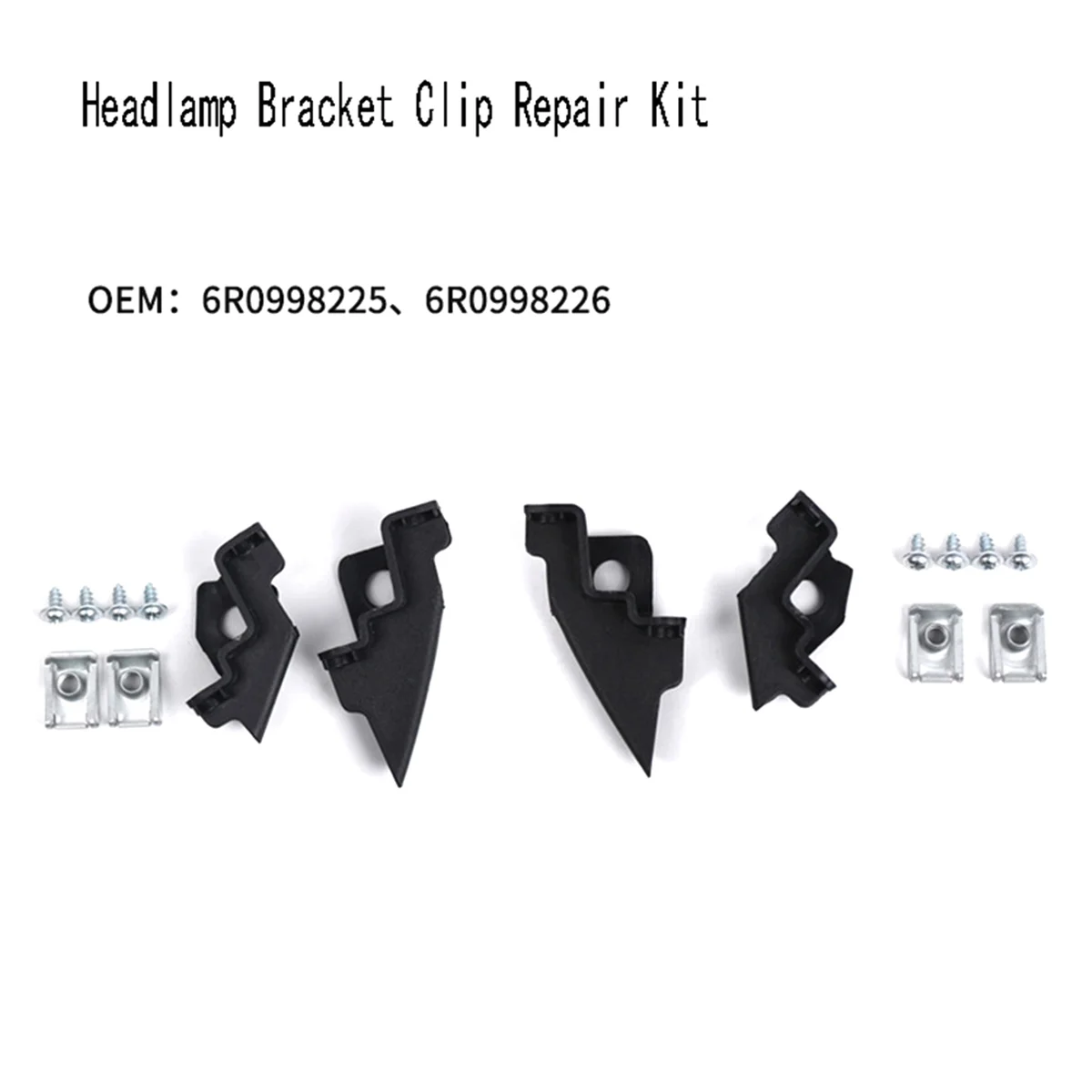 Car Front Right Head Light Lamp Bracket Clip Repair Kit Headlight Bracket Holder Base for VW Polo 2009-2017 6R0998226