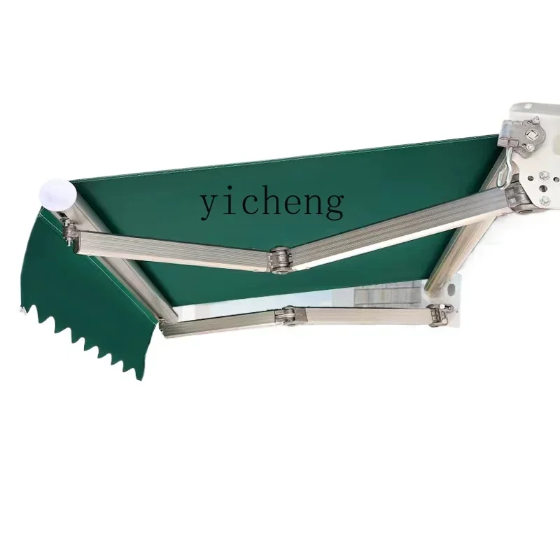 

ZK awning outdoor shrink folding telescopic electric hand crank facade sun protection rain shelter tent