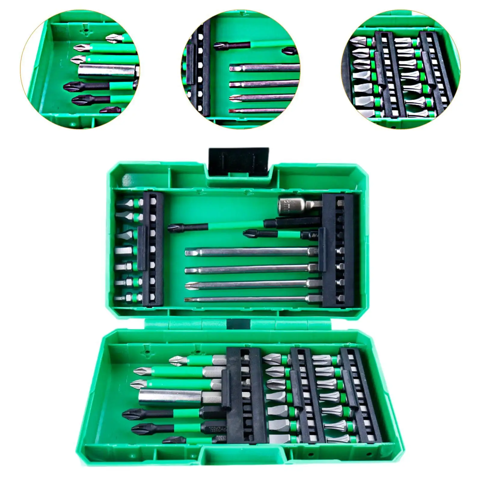 35Pcs Screwdriver Bit Set 5.9x4x1.8inch for Assembling Furniture Impact