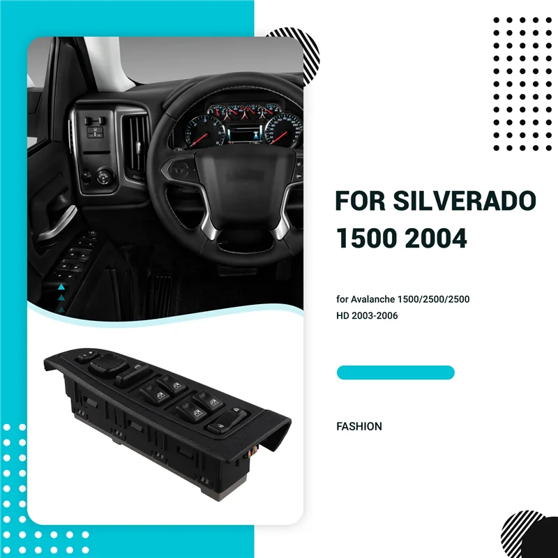 

15883320 Front Driver Side Door Lock And Power Window Switch Fit For Cadillac Escalade Silverado GMC 2003-2007
