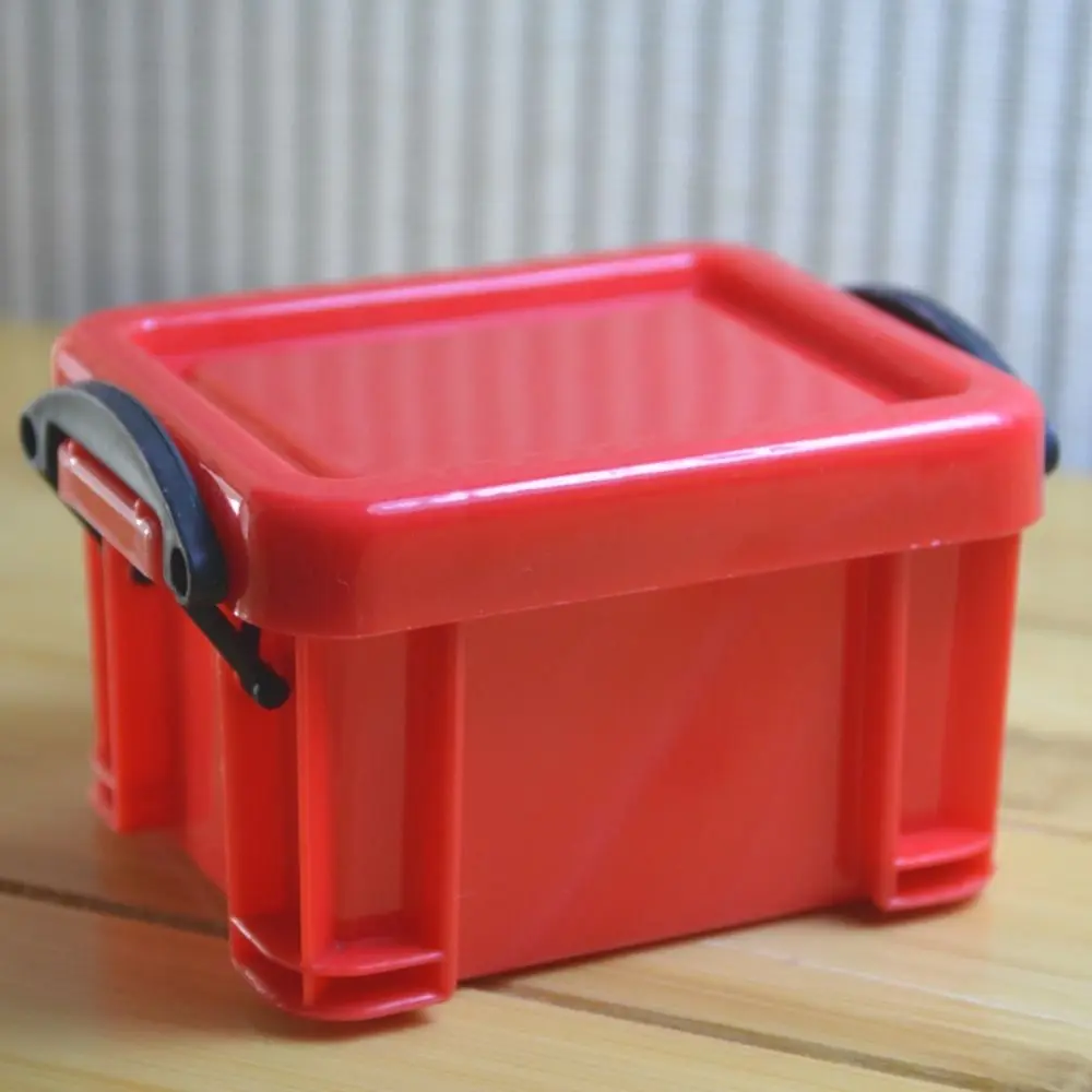 Multi-functional Mini Buckle Storage Box Candy Color Plastic Mini Storage Container Minimalism Desktop Organizer Box Hair Clips