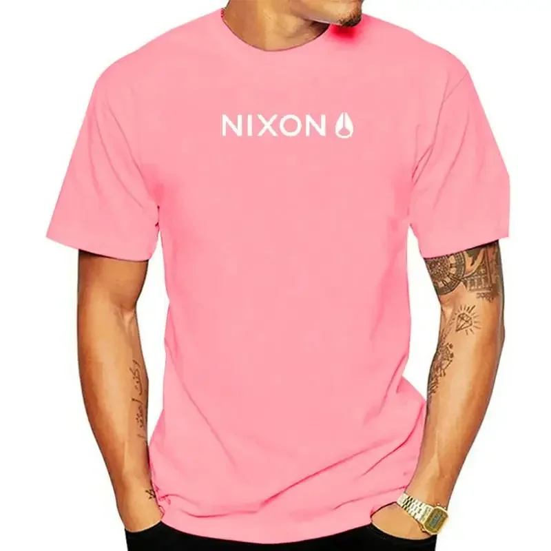 Men t-shirt Camiseta Nixon black blouse shirt 100% cotton EUR size 4XL