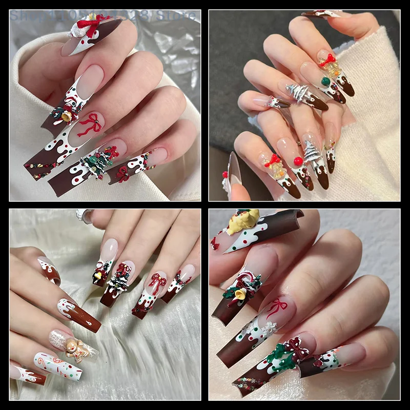 

[MP]Christmas Snowman Christmas Tree 3d Nail Mold Snowflakes Snowmen Nail Decorations Diy Design Silicone Manicure Mold Nail Art
