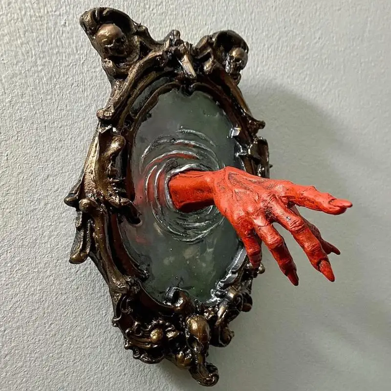 

Witch's Demon Hand Wall Statues Spectral Hand Aesthetic Art Sculpture Halloween Home Decor Gothic Resin Retro Wall Art Witch