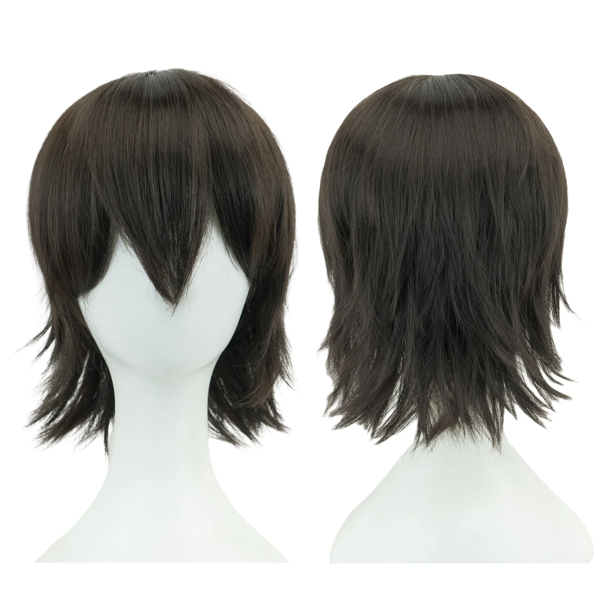 Synthetic Unisex Short Cosplay Hair Party BOB Wigs with Bangs Pink Blonde Orange Halloween Costume Lolita Wig