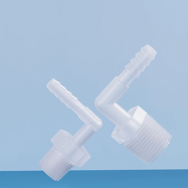 Kolanko gwintowane metryczne z kolcem, gwint M, rura męska 90 stopni °   Złączka 1/8 cala 1/4 cala 3/8 cala 1/2 cala 3/4 cala Plastikowa Złączka do Węża do Powietrza i Wody