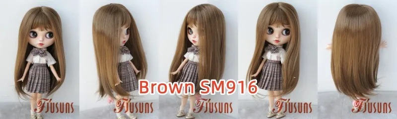 Jusuns JD371 9-10inch 10-11inch Soft Synthetic Mohair Doll Wig Full Bangs Miranda BJD Hair OG Blythes Meadow Doll Accessories