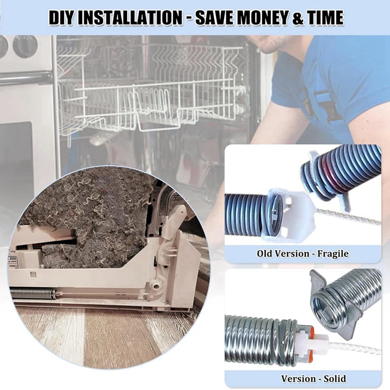 X17A 2025 ترقية جديدة 00754866   طقم زنبرك كابل لباب غسالة الأطباق لأجزاء مفصل باب غسالة الأطباق/ثرمادور/جاجيناو