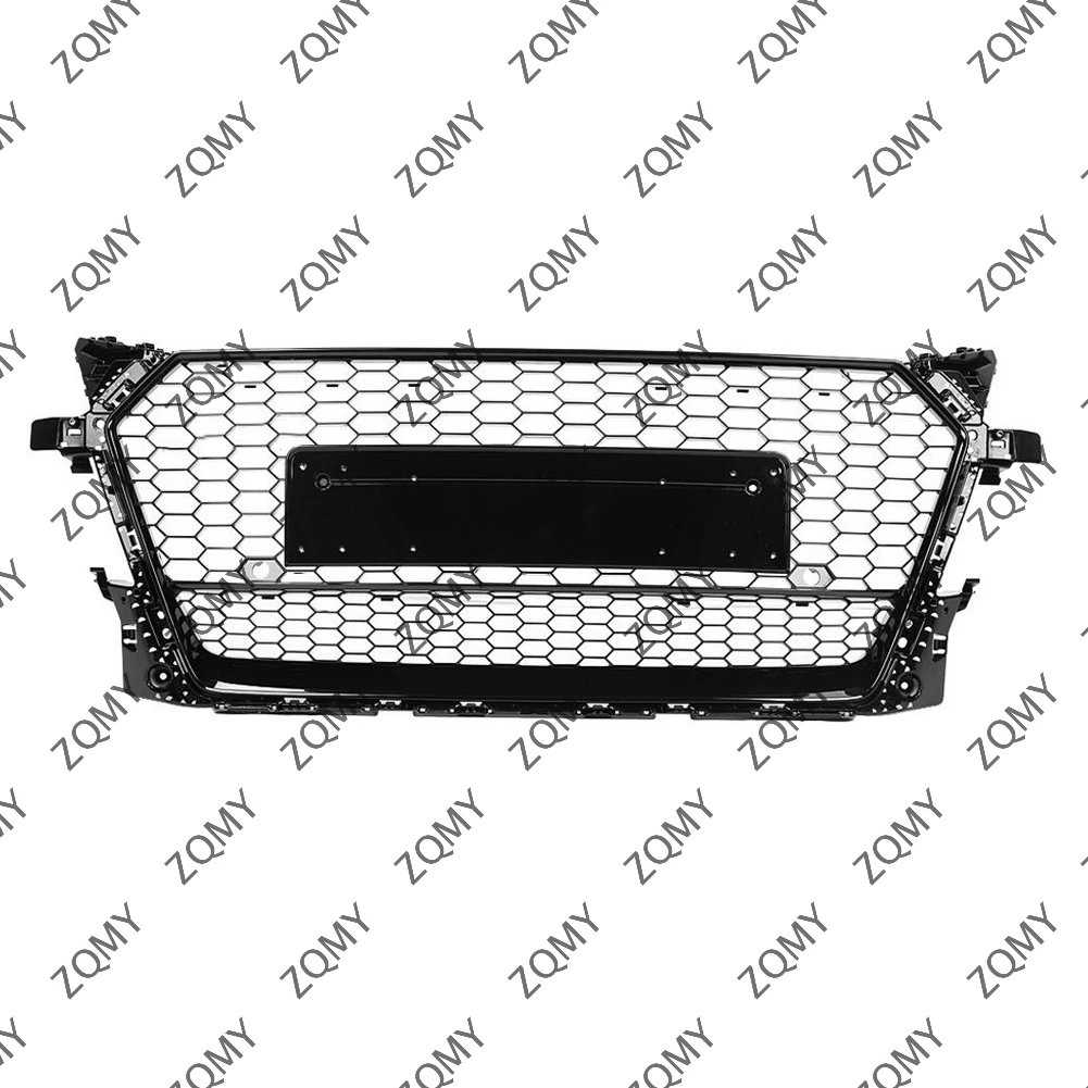 With/Logo For Audi TT/TTS 8S 2015 2016 2017 2018 Car Front Bumper Grille Centre Panel Styling Upper Grill (Modify TTRS style)