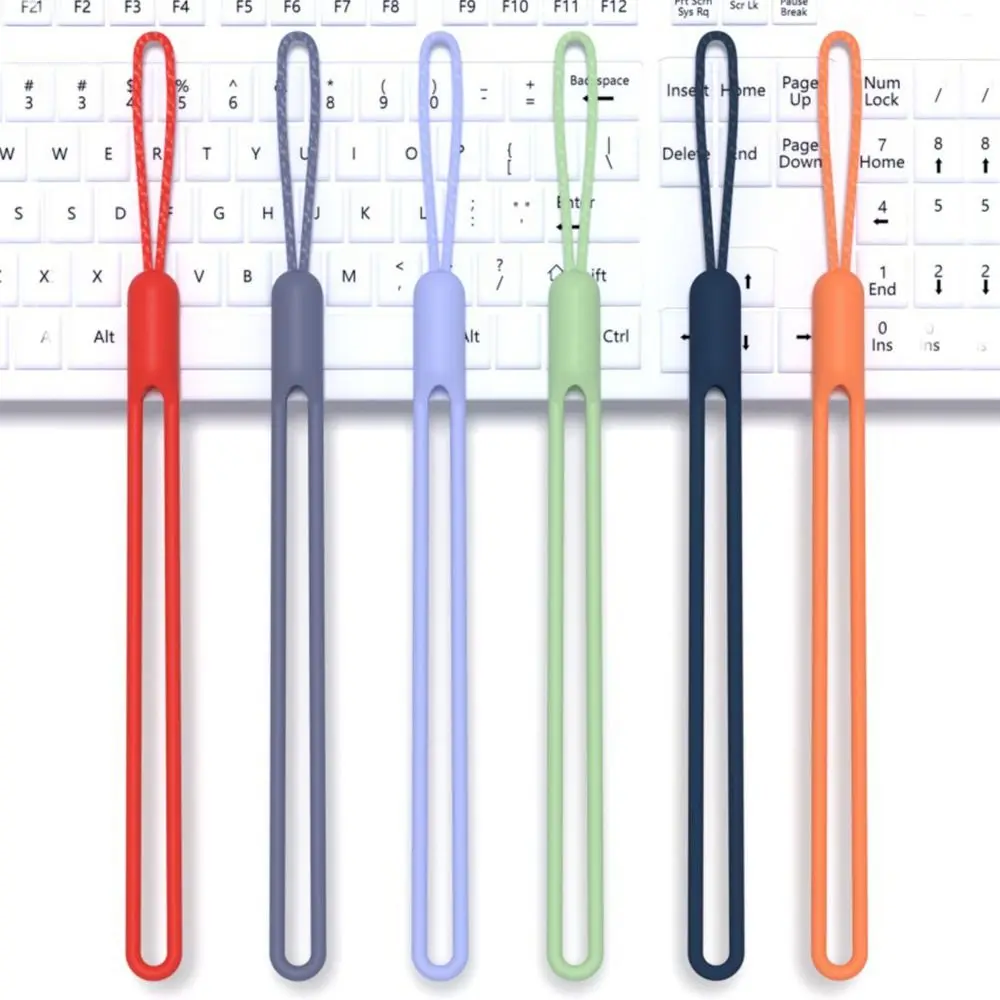 Fashion Short Phone Lanyard Soft Universal Phone Anti-lost Rope Silicone Keychain