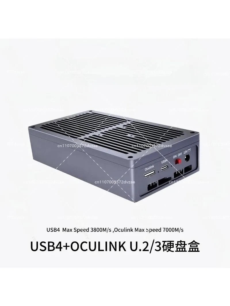 USB4+OCuLink U.2/U.3 Enterprise SSD Enclosure with V-Mount Battery - Thunderbolt 3/4/5 Compatible