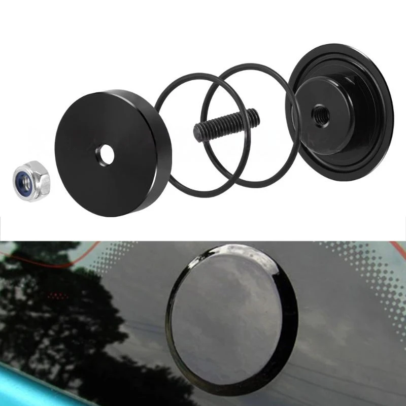 

1 Set Black Universal Waterproof Car Accessories Aluminum Alloy Car Rear Wiper Delete Kit Plug Cap Rear Window Wiper Arm Cover