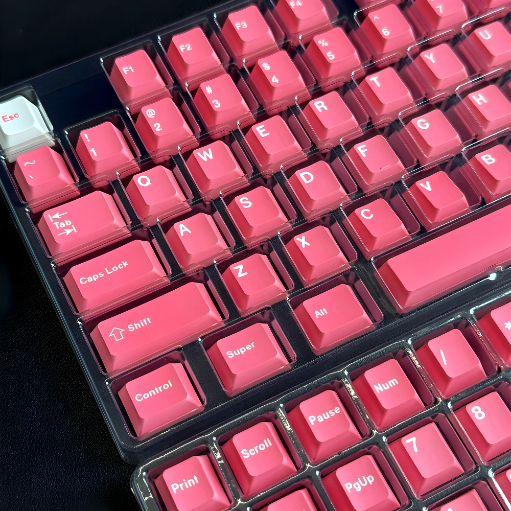 

Peach Blossom Key Cap PBT 120 Key Pink Cherry for MX Switch HI75 HI8 F99 Wooting 84/75/87/96/104/108 Mechanical Keyboard