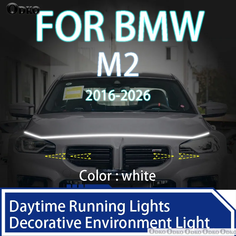 ل 	 بي ام دبليو M2 	 2016-2026 ترقية حديثا LED النهار تشغيل ضوء المسح بدء غطاء السيارة DRL دليل ديكور المحيطة مصباح 12 فولت #1