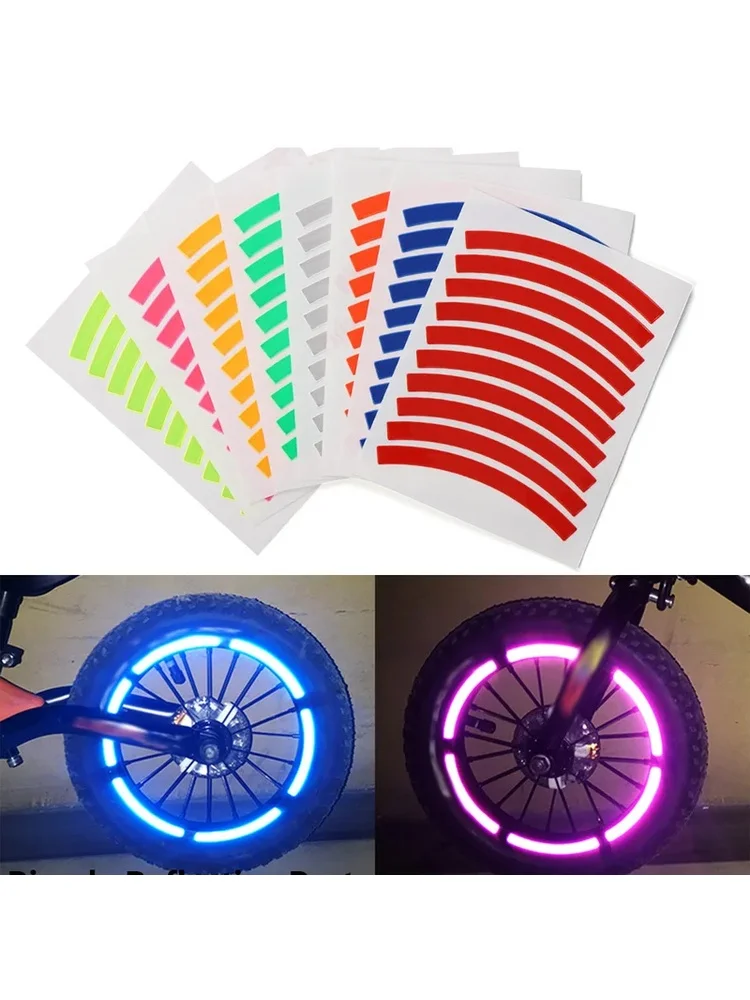 AliExpress NONE 2/4pcs Reflective Tire Applique Tape Safety Stickers Balance Bicycle Reflective Sticker Wheel Decals  Bike Accessories