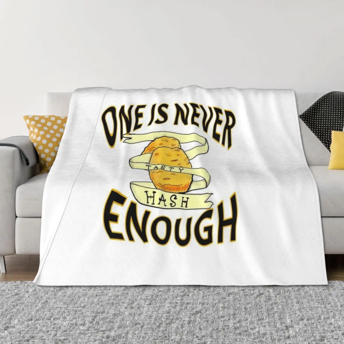 Hashbrowns, uno nunca es suficiente manta mantas para sofás a cuadros en el sofá cosplay anime diseñadores mantas