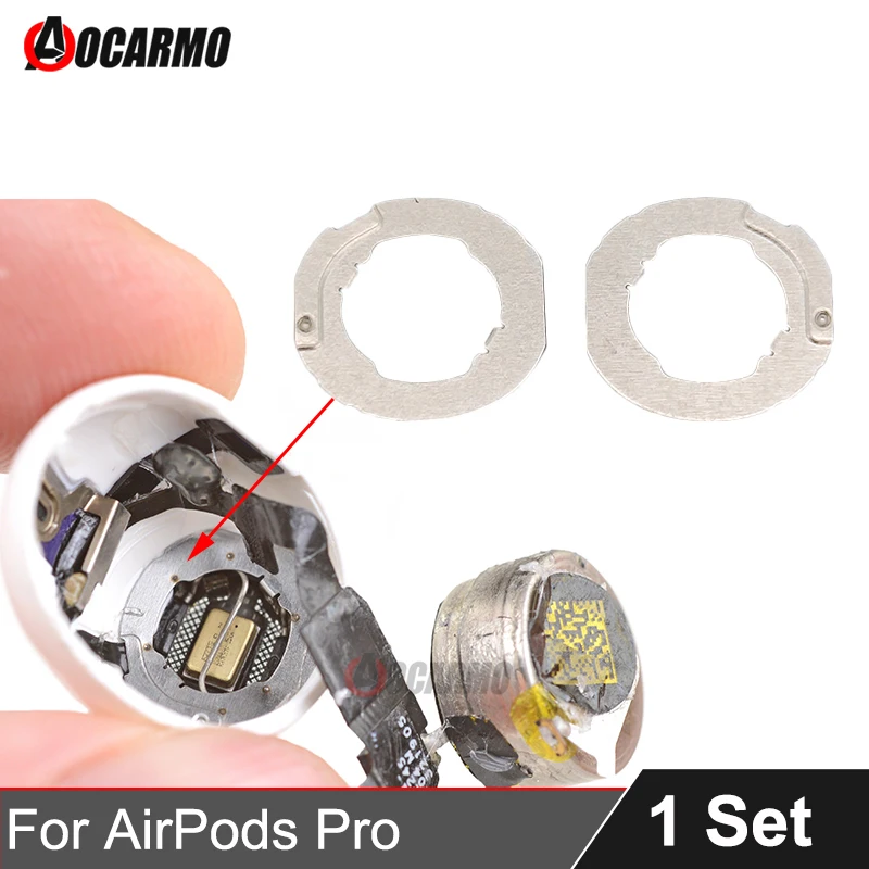 Aocarmo For Apple AirPods Pro A2084 A2083 Earphone Inside Microphone Fixing Buckle Metal Ring Repair Replacement Part